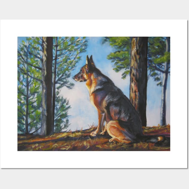 German Shepherd Fine Art Painting Wall Art by LASHEPARD